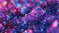 Abstract Crystals: 3D Rendered Purple And Blue Gemstone Background Texture Royalty Free Stock Photo