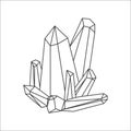 Abstract Crystals. Sketch. Vector illustration for your design.