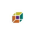 abstract cube box vector logo icon Royalty Free Stock Photo