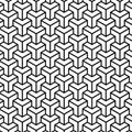 Abstract cube geometric seamless pattern background. Geometric shape monochrome concept. Vector illustration Royalty Free Stock Photo