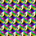 Abstract cube pattern. Colorful design, geometric 3d vector wallpaper, cube pattern background.