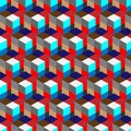 Abstract cube pattern. Colorful design, geometric 3d vector wallpaper, cube pattern background. Royalty Free Stock Photo