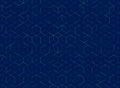 Abstract cube pattern on dark blue background. Digital geometric lines square mesh Royalty Free Stock Photo