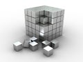 Abstract cube puzzle Royalty Free Stock Photo