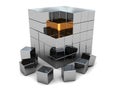 Abstract cube puzzle Royalty Free Stock Photo