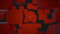 Abstract Cubes Background Random Motion, 3d Loopable Animation. Abstract color boxes background. Seamless Looping Royalty Free Stock Photo