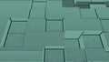 Abstract Cubes Background Random Motion, Loopable Animation. Green Cubes Royalty Free Stock Photo