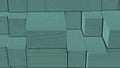 Abstract Cubes Background Random Motion, Loopable Animation. Green Cubes Royalty Free Stock Photo