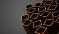 Abstract cubes background rendered Royalty Free Stock Photo