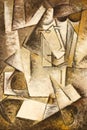 Abstract cubism oil painting