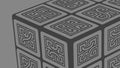 Abstract cuboid maze pattern, symbolizing complexity and challenge, vector design Generative AI Royalty Free Stock Photo