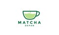 Abstract cup tea matcha logo symbol vector icon illustration graphic design Royalty Free Stock Photo