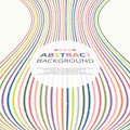 Abstract of curve colorful in perspective stripe lines pattern b Royalty Free Stock Photo