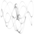 Abstract curve geometric line art sketch illustration