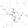 Abstract curve geometric line art sketch illustration