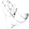 Abstract curve geometric line art sketch illustration