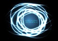 Abstract curve light line woven on blue black design modern luxury futuristic background Royalty Free Stock Photo