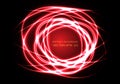 Abstract curve light line woven on red black design modern luxury futuristic background Royalty Free Stock Photo