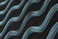 Abstract curve lines with dark background, 3d rendering Royalty Free Stock Photo