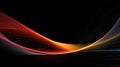 Abstract curve neon lines texture background, pattern of energy motion in dark digital space. Cyberspace with multicolored glowing Royalty Free Stock Photo