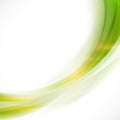 Abstract curve smooth green flow background, Vector & illustration