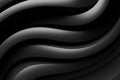 Abstract Curved Background. Black Wave Texture