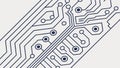 Abstract Curved Circuit Board Pattern, Tech Background, vector design Generative AI Royalty Free Stock Photo