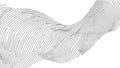 Abstract curved line pattern design. Gray flowing lines create topography effect. Website background banner presentation
