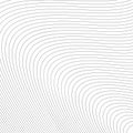 Abstract curved lines for graphic design. Vector template. Vector striped wavy background. Optic illusion effect Royalty Free Stock Photo