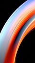 Abstract curved orange and blue shapes on a black background with smooth gradient lighting. Royalty Free Stock Photo