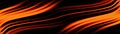Abstract Curved Orange Lines on Dark Background. Royalty Free Stock Photo