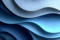 Abstract Curved Waves Texture in Blue and White for Modern Design Generative AI Royalty Free Stock Photo
