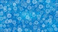 Vector Abstract Blurred Bokeh, Sparkles and Bubbles in Blue Background Royalty Free Stock Photo