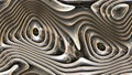 Abstract curves - metal parametric curved shapes 4k seamless bac Royalty Free Stock Photo