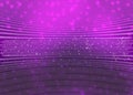Abstract Curves and Snow Falling in Blurred Purple Background