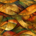 Abstract Curves and Waves in Warm Hues Digital Art Royalty Free Stock Photo