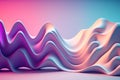 Abstract curvy design wallpaper. Waves and energy flow. Generative AI Royalty Free Stock Photo