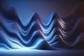 Abstract curvy design wallpaper. Waves and energy flow. Generative AI Royalty Free Stock Photo