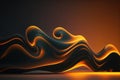 Abstract curvy design wallpaper. Waves and energy flow. Generative AI Royalty Free Stock Photo