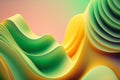 Abstract curvy design wallpaper. Waves and energy flow. Generative AI Royalty Free Stock Photo