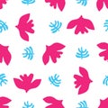 Abstract cut out bird leaf shapes. Vector pattern seamless background.