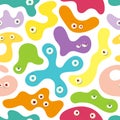 Abstract cute monsters pattern.