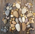 Abstract cute pebbles, footprint from boulder Royalty Free Stock Photo