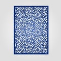 Abstract cutout panel for laser cutting, die cutting or stencil.