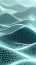 Abstract Cyan Dotted Waves Pattern Surface Wavy Texture in Dark Background Royalty Free Stock Photo