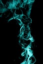 Abstract cyan smoke on white background