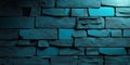 Abstract Cyan Stone Tile Wall Background for Architectural Use Featuring Rough Facades and Blue Hues Royalty Free Stock Photo
