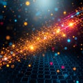 Abstract cyber background with square grid
