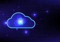 Abstract cyber security on cloud connection technology background concept Royalty Free Stock Photo