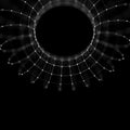 Abstract cybernetic particles background. Plexus fantasy technology background. 3d illustration. computer generated